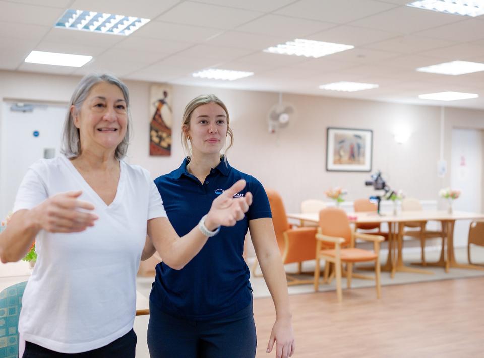 Group balance session in a care home